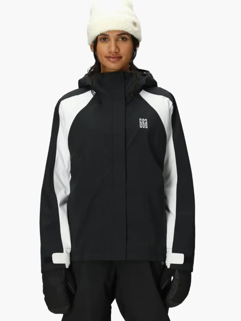 686 Women’s Hologram 20K Shell Ski Jacket Black White XS